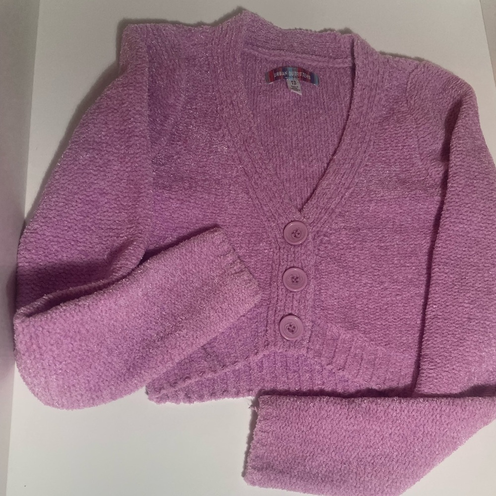 Urban Outfitters Lavender Button V-Neck Cardigan